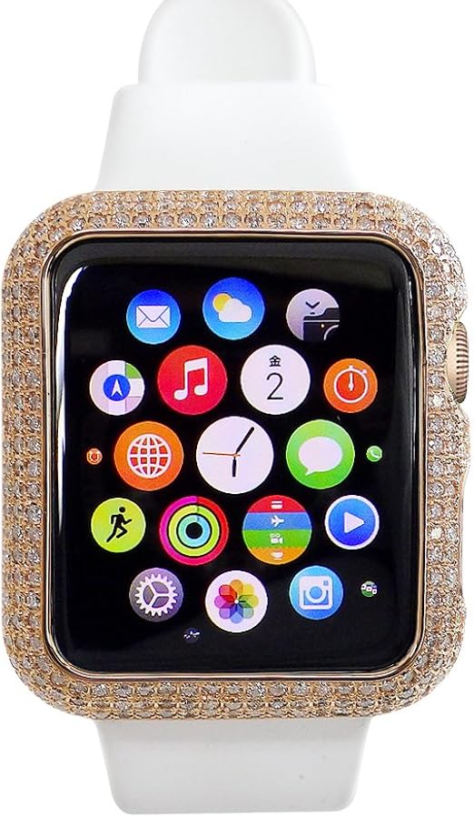 44mm 銀石 apple watch ダイヤ メタルバンド カスタム 金属 【送料無料